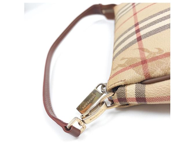 Burberry Haymarket Check Kleine Tasche Braun Beige - Ansicht 7