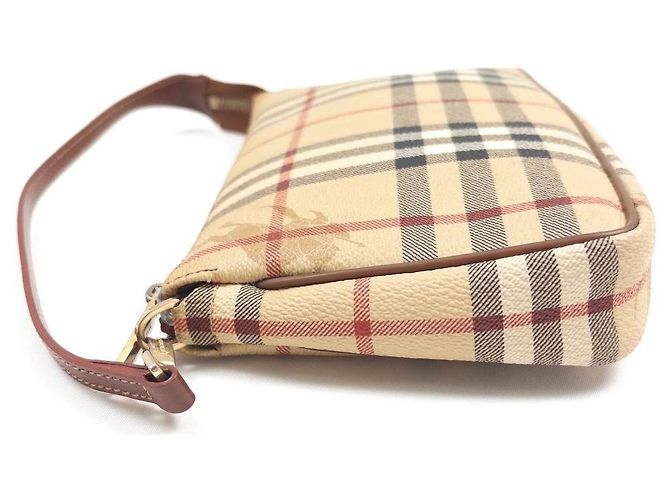 Burberry Haymarket Check Kleine Tasche Braun Beige - Ansicht 8