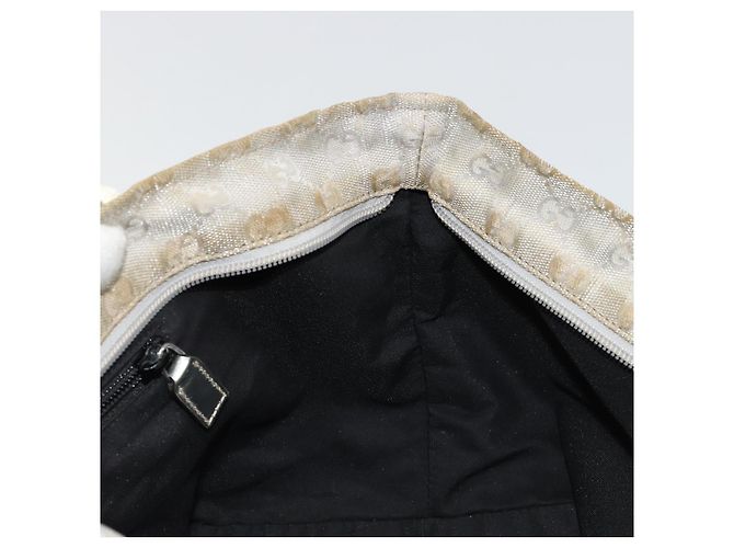 Borsa GUCCI GG Canvas Sherry Line Silver Gray 131228 Auth 181162 Marrone Argento - vista 19