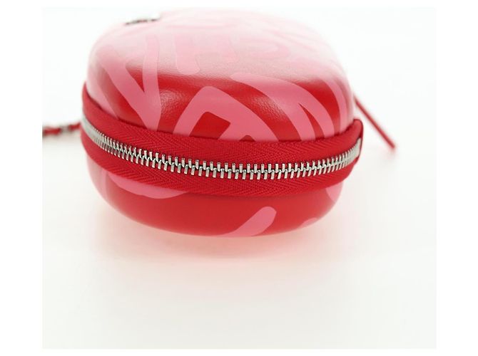 CHANEL Borsa a Spalla Pouch con Catena in Pelle Rossa Argento CC Auth BA12817SAM Rosso - vista 4