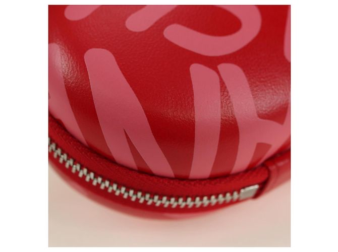 CHANEL Borsa a Spalla Pouch con Catena in Pelle Rossa Argento CC Auth BA12817SAM Rosso - vista 8