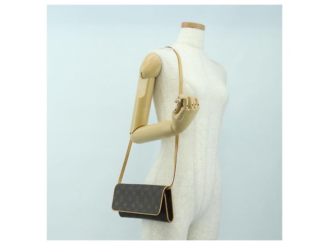 LOUIS VUITTON Monogram Pochette Twin GM Borsa a Spalla M51852 LV Auth am11648V Monogramma - vista 24