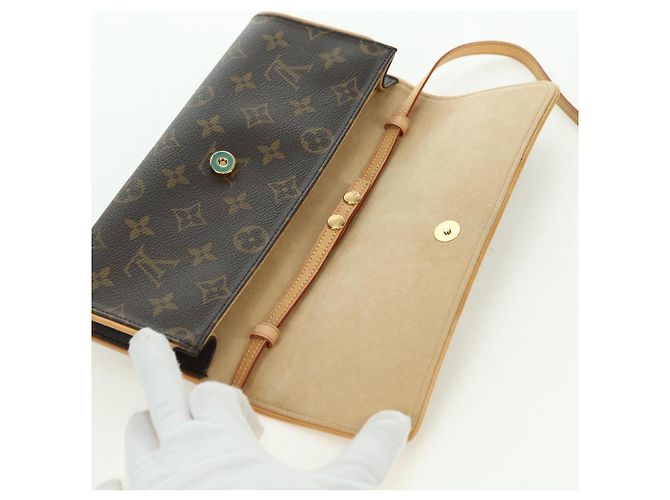 LOUIS VUITTON Monogram Pochette Twin GM Borsa a Spalla M51852 LV Auth am11648V Monogramma - vista 9