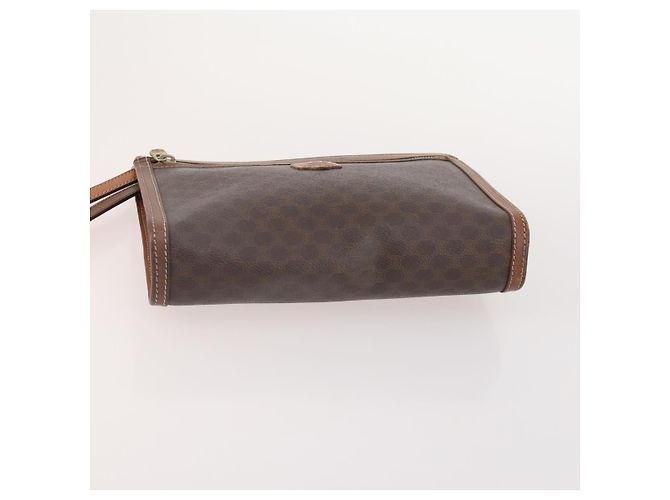 Céline Clutch CELINE Macadam Canvas PVC Pelle 3 Set Marrone Auth 180239 - vista 19