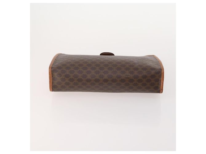 Céline Clutch CELINE Macadam Canvas PVC Pelle 3 Set Marrone Auth 180239 - vista 6