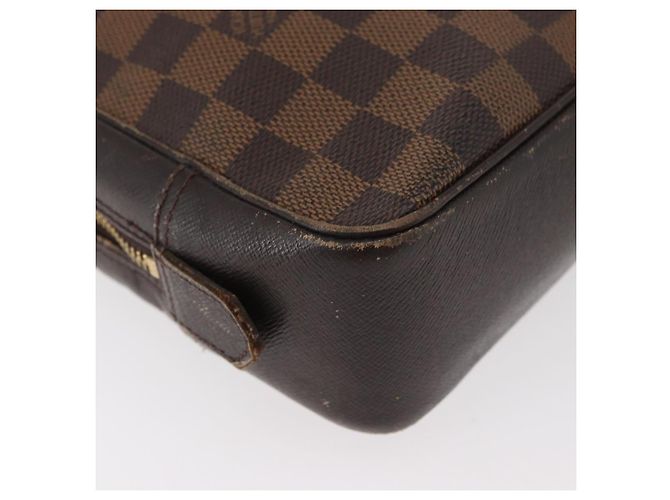 LOUIS VUITTON Damier Ebene Trousse Toilette 25 Clutch Bag N47624 LV Auth BA12764 - vista 15