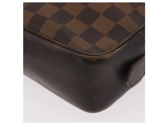 LOUIS VUITTON Damier Ebene Trousse Toilette 25 Clutch Bag N47624 LV Auth BA12764 - vista 16