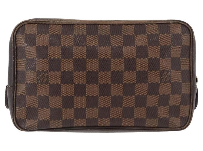 LOUIS VUITTON Damier Ebene Trousse Toilette 25 Clutch Bag N47624 LV Auth BA12764 - vista 2