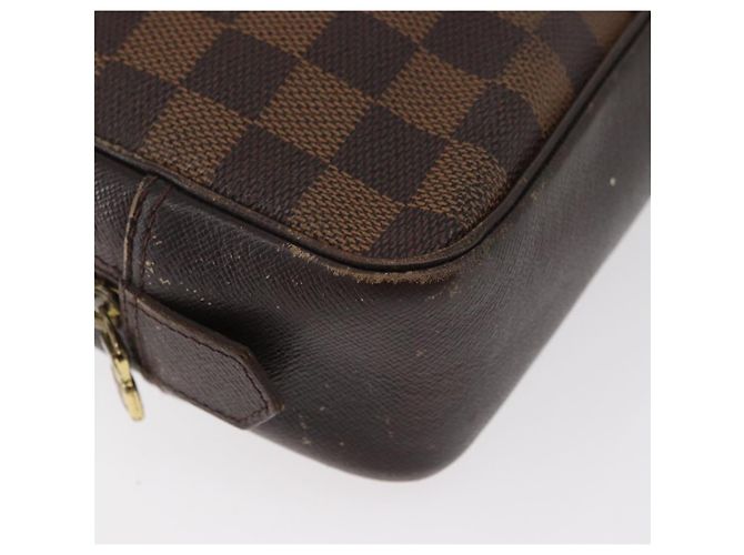 LOUIS VUITTON Damier Ebene Trousse Toilette 25 Clutch Bag N47624 LV Auth BA12764 - vista 7