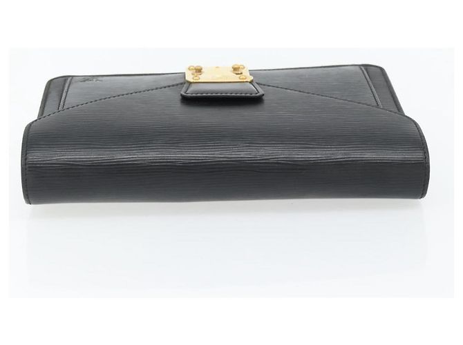 LOUIS VUITTON Epi Serie Dragonne Clutch Bag Black Noir M52612 LV Auth 180593 Nero - vista 5