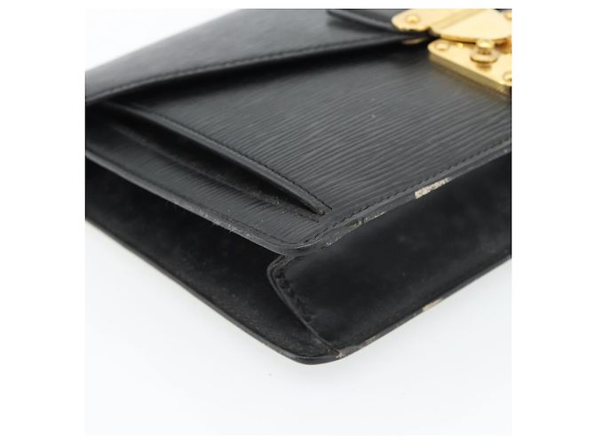 LOUIS VUITTON Epi Serie Dragonne Clutch Bag Black Noir M52612 LV Auth 180593 Nero - vista 7