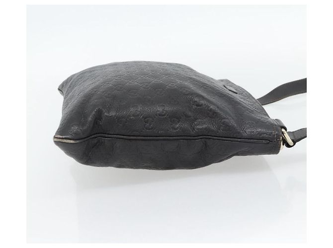 Borsa GUCCI GG Canvas Guccissima in Pelle Marrone Scuro Argento 201446 Auth 181269 - vista 5