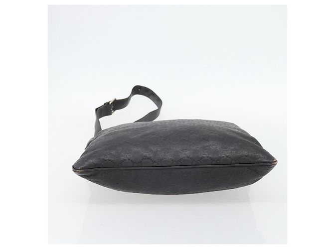 Borsa GUCCI GG Canvas Guccissima in Pelle Marrone Scuro Argento 201446 Auth 181269 - vista 9