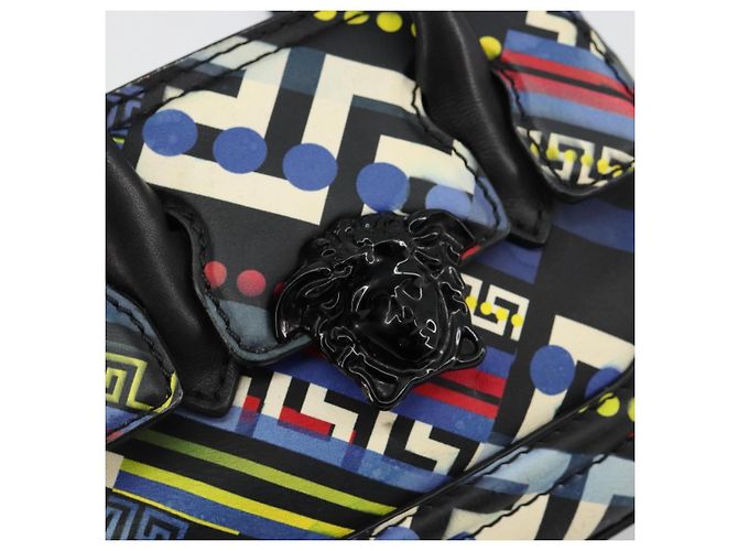 Borsa Gianni Versace in pelle 2way Multicolor Argento Auth ka4419 Multicolore - vista 19