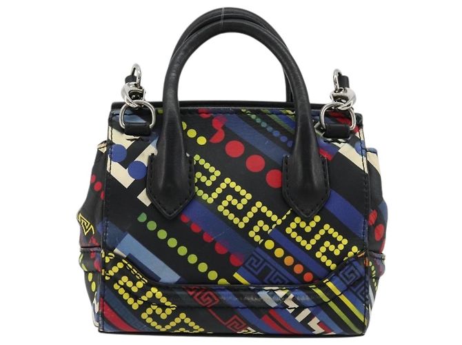 Borsa Gianni Versace in pelle 2way Multicolor Argento Auth ka4419 Multicolore - vista 2