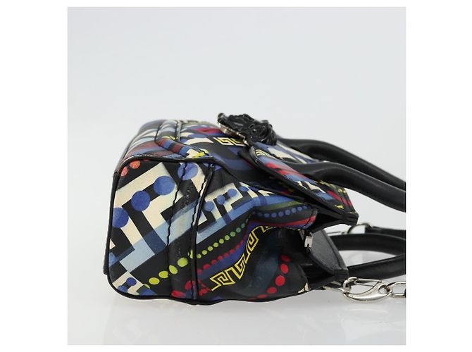 Borsa Gianni Versace in pelle 2way Multicolor Argento Auth ka4419 Multicolore - vista 3