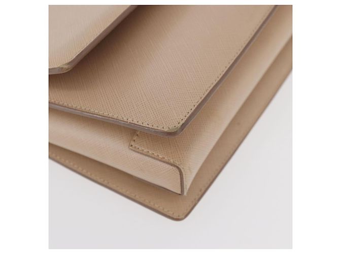 Borsa a Spalla Salvatore Ferragamo Vala Chain in Pelle Oro Beige Auth BA13006 D'oro - view 11
