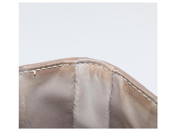 Borsa a Spalla Salvatore Ferragamo Vala Chain in Pelle Oro Beige Auth BA13006 D'oro - view 20