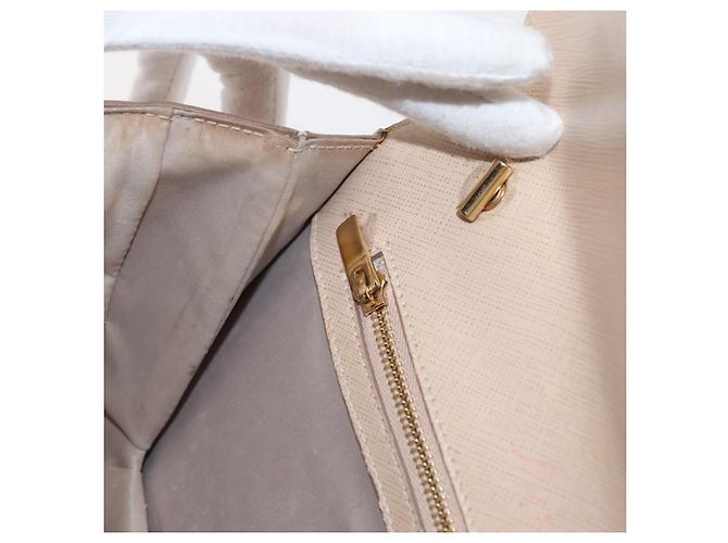Borsa a Spalla Salvatore Ferragamo Vala Chain in Pelle Oro Beige Auth BA13006 D'oro - view 22