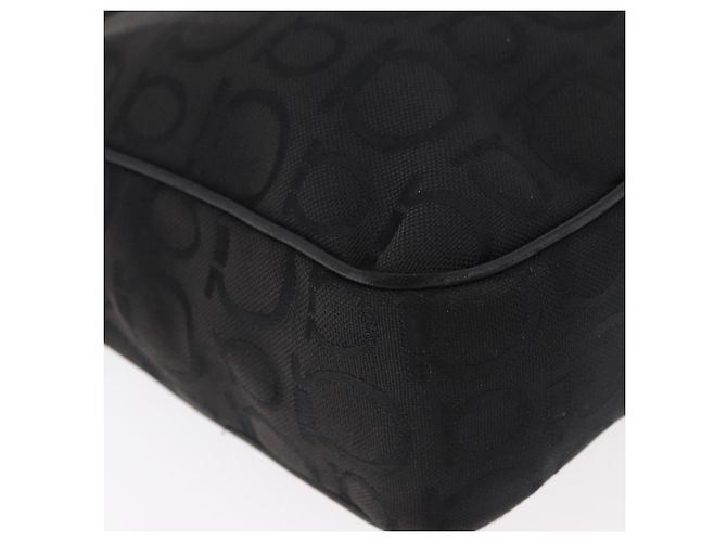 Salvatore Ferragamo Gancini Tote Bag Canvas Schwarz Silber Auth BA12719 - Ansicht 12