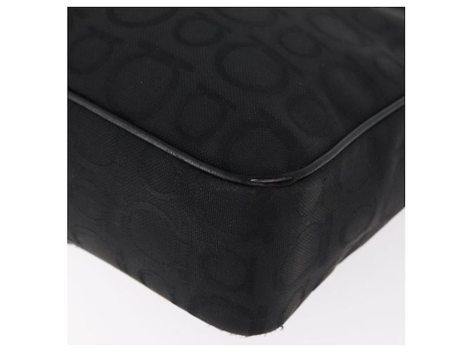 Salvatore Ferragamo Gancini Tote Bag Canvas Schwarz Silber Auth BA12719 - Ansicht 13