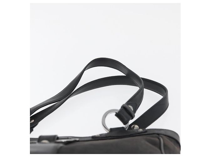 Salvatore Ferragamo Gancini Tote Bag Canvas Schwarz Silber Auth BA12719 - Ansicht 8
