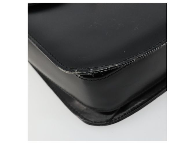 Borsa a tracolla GUCCI in pelle nera con dettagli argento Auth 180462 Nero - vista 11