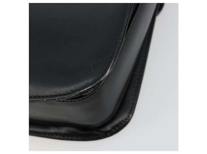 Borsa a tracolla GUCCI in pelle nera con dettagli argento Auth 180462 Nero - vista 12