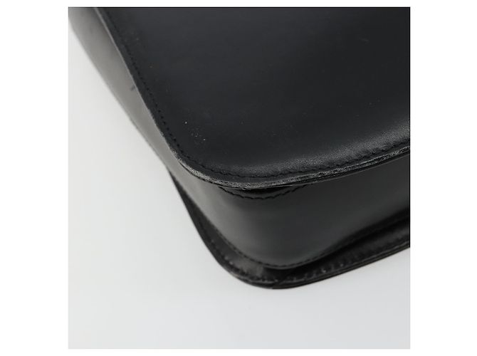 Borsa a tracolla GUCCI in pelle nera con dettagli argento Auth 180462 Nero - vista 13
