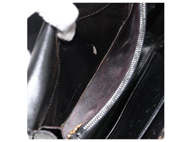 Borsa a tracolla GUCCI in pelle nera con dettagli argento Auth 180462 Nero - vista 20
