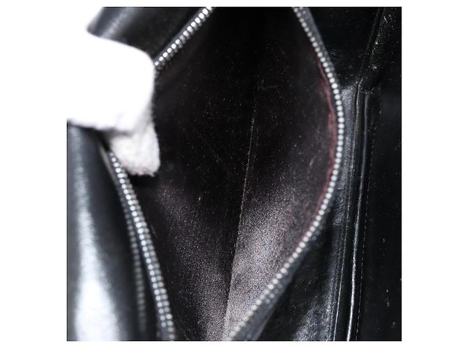 Borsa a tracolla GUCCI in pelle nera con dettagli argento Auth 180462 Nero - vista 22