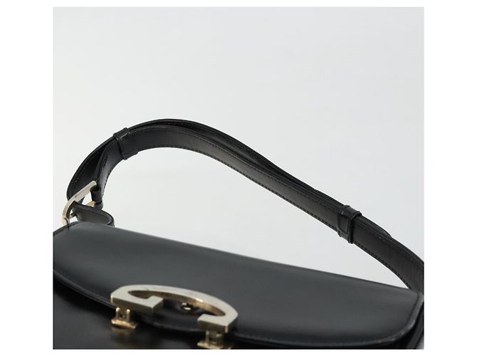 Borsa a tracolla GUCCI in pelle nera con dettagli argento Auth 180462 Nero - vista 8