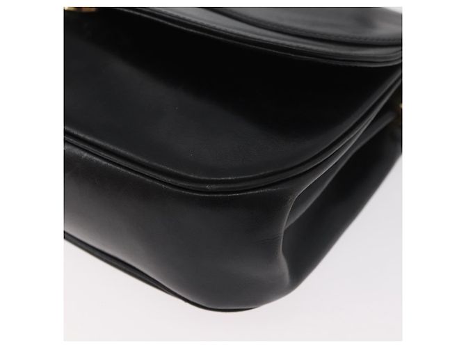 Borsa a Spalla Christian Dior in Pelle Nera e Oro Auth BA12894 Nero D'oro - vista 11