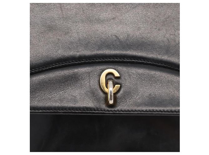 Borsa a Spalla Christian Dior in Pelle Nera e Oro Auth BA12894 Nero D'oro - vista 14