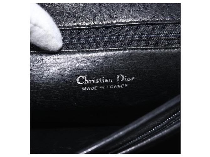 Borsa a Spalla Christian Dior in Pelle Nera e Oro Auth BA12894 Nero D'oro - vista 16