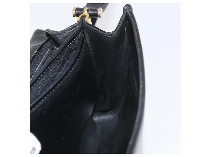 Borsa a Spalla Christian Dior in Pelle Nera e Oro Auth BA12894 Nero D'oro - vista 18