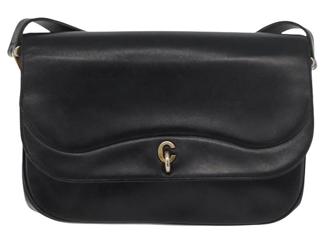 Borsa a Spalla Christian Dior in Pelle Nera e Oro Auth BA12894 Nero D'oro - vista 2