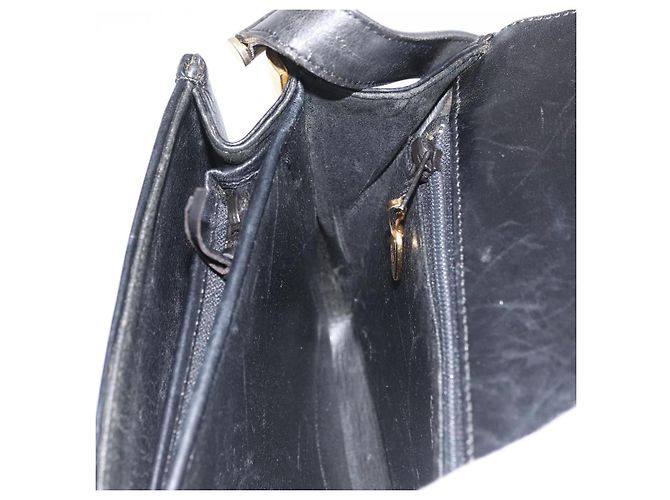 Borsa a Spalla Christian Dior in Pelle Nera e Oro Auth BA12894 Nero D'oro - vista 22