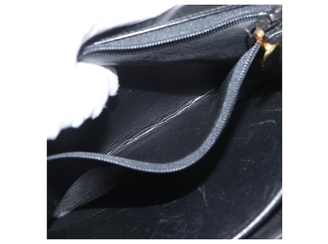 Borsa a Spalla Christian Dior in Pelle Nera e Oro Auth BA12894 Nero D'oro - vista 24