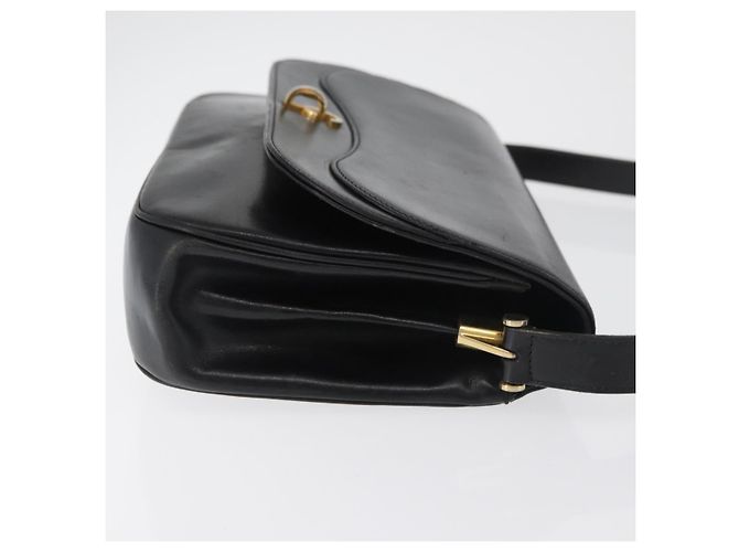 Borsa a Spalla Christian Dior in Pelle Nera e Oro Auth BA12894 Nero D'oro - vista 4
