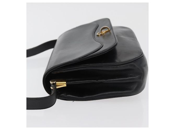 Borsa a Spalla Christian Dior in Pelle Nera e Oro Auth BA12894 Nero D'oro - vista 5