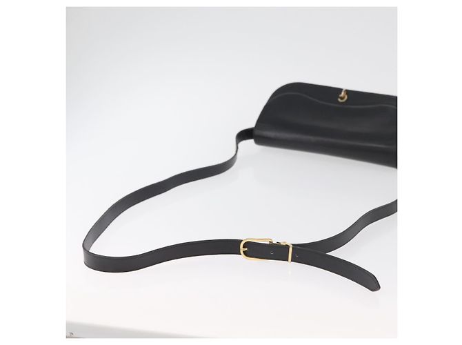 Borsa a Spalla Christian Dior in Pelle Nera e Oro Auth BA12894 Nero D'oro - vista 7