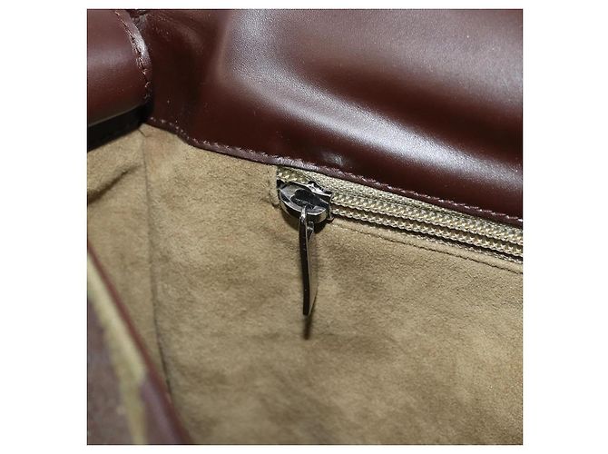 Borsa Salvatore Ferragamo Gancini in tessuti in maglia marrone argento Auth BA12720 - vista 19