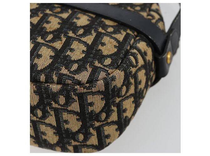 Borsa a tracolla Christian Dior Trotter Canvas Blu Navy Oro Auth 165280 D'oro - vista 12