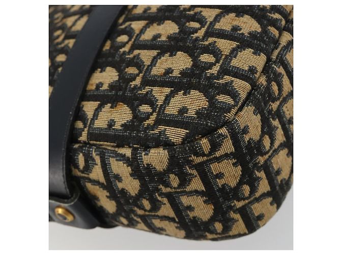 Borsa a tracolla Christian Dior Trotter Canvas Blu Navy Oro Auth 165280 D'oro - vista 13
