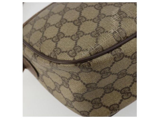 Borsa GUCCI GG Supreme Web Sherry Line PVC Beige Oro 89 02 077 Auth BA12772 D'oro - vista 11