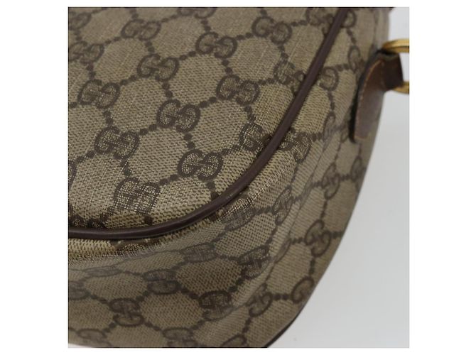 Borsa GUCCI GG Supreme Web Sherry Line PVC Beige Oro 89 02 077 Auth BA12772 D'oro - vista 12