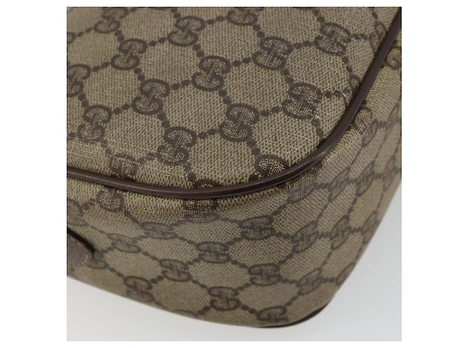 Borsa GUCCI GG Supreme Web Sherry Line PVC Beige Oro 89 02 077 Auth BA12772 D'oro - vista 13