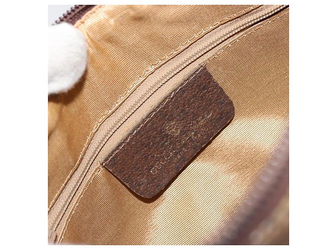 Borsa GUCCI GG Supreme Web Sherry Line PVC Beige Oro 89 02 077 Auth BA12772 D'oro - vista 16