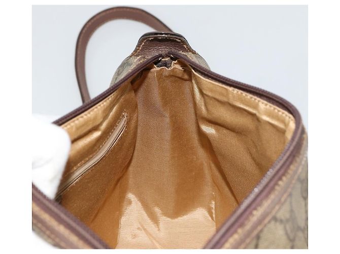Borsa GUCCI GG Supreme Web Sherry Line PVC Beige Oro 89 02 077 Auth BA12772 D'oro - vista 18